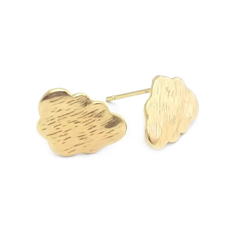 6PCS 18K Gold Color Brass Cloud Stud Earrings Pins Earrings High Quality Diy Jewelry Making Supplies Accessories for Women