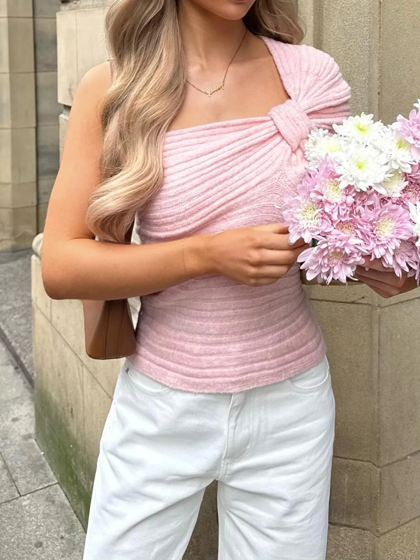 Simple and Elegant Style Strapless Suspender Women's Woolen Clothes