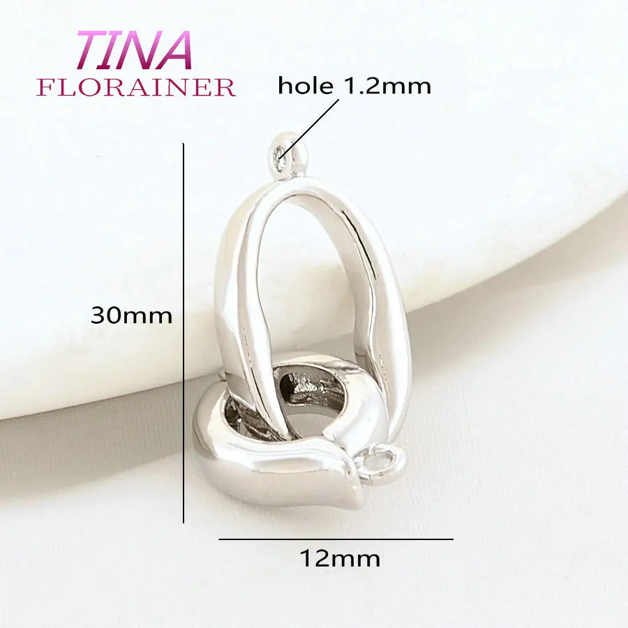 30MM 28MM 18K Gold Color Brass Round Bracelets Connect Clasps High Quality Diy Jewelry Findings Accessories