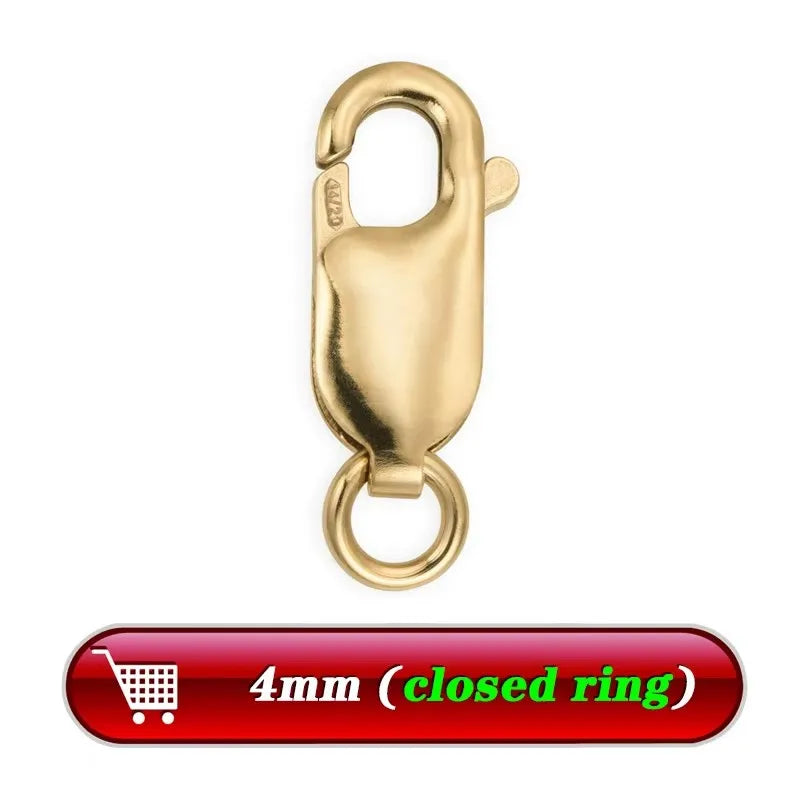 Lobster Clasp 14K Gold Filled Lobster Clasp Open Ring Attached Bulk Wholesale Supplies for Bracelets Necklace Making Jewelry