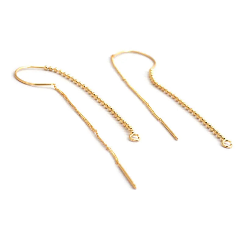 18K Gold Color Tassel Chain Stud Earring Line Connect Chain Women's Earrings High Quality Accessories Rosediy official-website