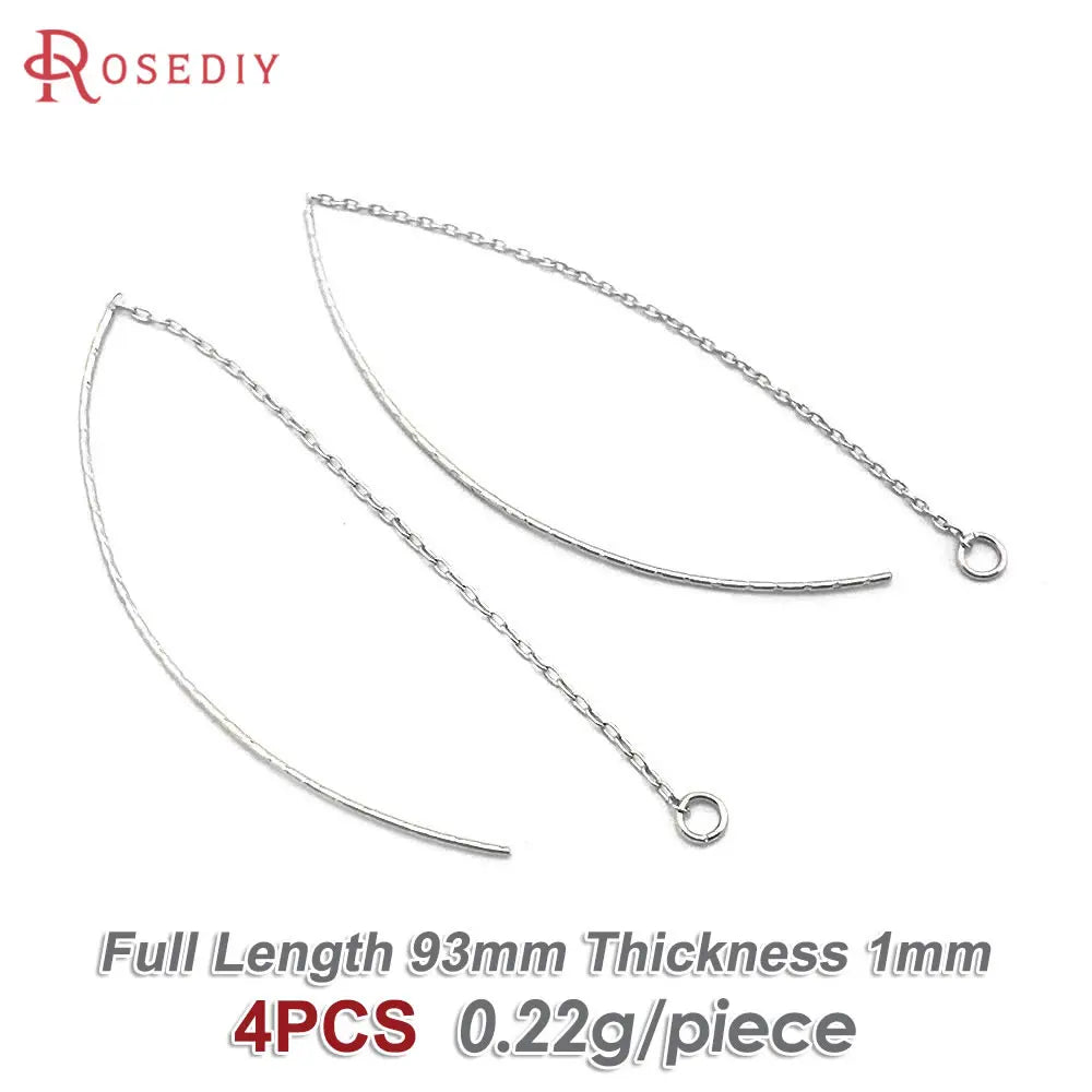 18K Gold Color Tassel Chain Stud Earring Line Connect Chain Women's Earrings High Quality Accessories Rosediy official-website