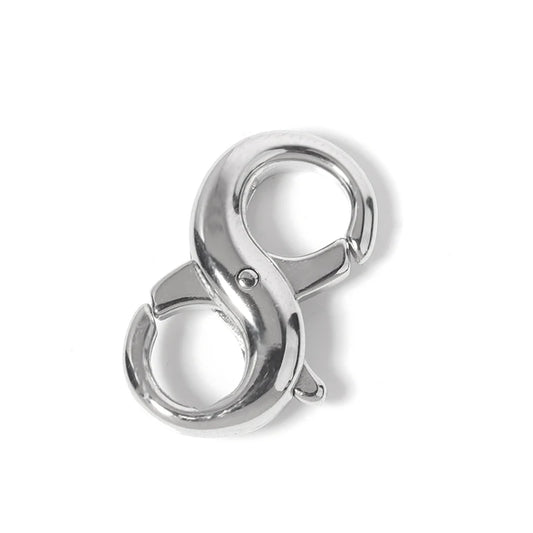1pcs Stainless Steel Double Headed Claps Hook Titanium steel 8 Shape Buckle Connectors For Jewelry Making DIY Necklace